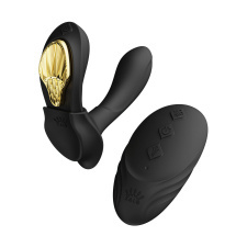 Zalo Aya luxus 2 az 1-ben távirányítós bugyi vibrátor fekete/arany vibrátorok