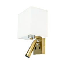 ZAMBELIS fehér-arany LED falikar (ZAM-H73) E27+LED 2 izzós IP20 világítás