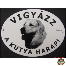 Zams Kutya Harap Tábla Ovális Műanyag (többféle) kutyafelszerelés