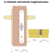  Zárbetét  35/40mm 3 kulcs nikkel 3286376 zár és alkatrészei