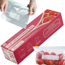 Zárható élelmiszer tasak 20db 600ml - átlátszó papírárú, csomagoló és tárolóeszköz