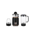 Zass Asztali turmixgép 3 tartozékkal Zass ZSB 21 Rose Gold, 380 W, 2 sebességfokozat, 1000 ml-es átlátszó csésze, 300 ml-es daráló és citrusfacsaró, Fekete