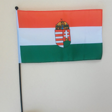 Zászló műanyag rúdon Magyarország címeres 30 x 45 cm dekoráció