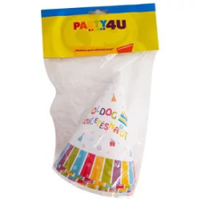  Zászlós Boldog Születésnapot csákó 6 db/cs party kellék