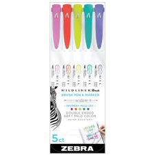 Zebra Ecsetirón Zebra Mildliner Brush&Marker Refresh 5-ös készlet filctoll, marker