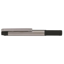 Zebra Golyóstoll, 0,24 mm, kupakos, rozsdamentes acél-fekete tolltest, ZEBRA &quot;F301 Compact&quot;, kék toll