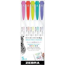Zebra Mildliner Brush Refresh 5db-os kettős végű ecset marker (ZEBRA_79405) filctoll, marker