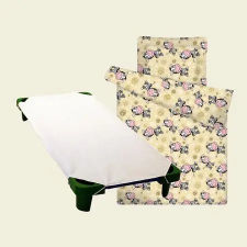  Zebrás sárga ovis kezdő csomag vízhatlan lepedővel lakástextília