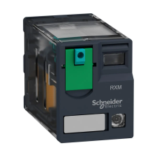  Zelio RXM miniatűr relé, 2CO, 12A, 48VDC, tesztgomb, LED RXM2AB2ED Schneider villanyszerelés