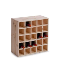  Zeller bortartó 25 palackos, fenyőfa, 52x25x52 cm, barna konyhai eszköz