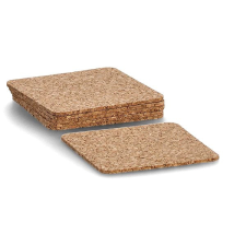 Zeller parafa poháralátét, négyzet alakú, 9,5×9,5 cm, 6 db konyhai eszköz