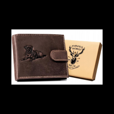 Zellia Férfi bőr pénztárca n992l-chm-dog-1-7605 cognac - sötét barna