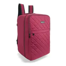  Zellia Hátizsák | Kézipoggyász Hz-104 Piros – Steppelt – Vízlepergetős – 40 X 25 X 20 Cm