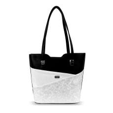  Zellia Női Merev Válltáska Zvn21013 Fekete-Ezüst – Monaco-Csillámos –