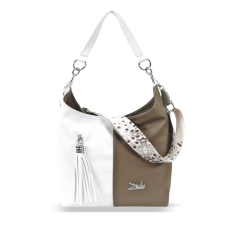  Zellia Női Válltáska 23141 – Next C. Peacock – Taupe-Fehér kézitáska és bőrönd