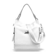  Zellia Női Válltáska 25022 Fehér-Ezüst – Ch – kézitáska és bőrönd