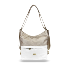  Zellia Női Válltáska/Hátizsáká Alakítható Zlb275 Fehér-Arany – Shiny-Brw –