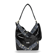  Zellia Női Válltáska Zlb286 Fekete-Szürke – Leaf –