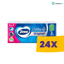 ZEWA Deluxe 3 rétegű papír zsebkendő normál 10x10 db (Karton - 24 csg) higiéniai papíráru