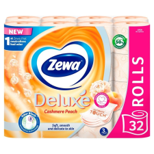 ZEWA Deluxe Cashmere Peach 3 rétegű Toalettpapír 32 tekercs higiéniai papíráru