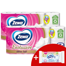 ZEWA Exclusive Ultra Soft 4 rétegű Toalettpapír 2x8 tekercs + Ajándék nedves WC papír higiéniai papíráru