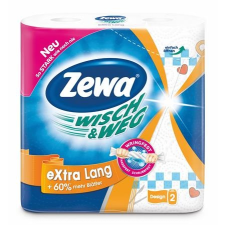 ZEWA Háztartási papírtörlő, 2 rétegű, 2 tekercses, ZEWA "Wisch&Weg extra lang" asztalterítő és szalvéta