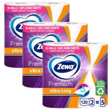 ZEWA Premium Extra Long Plus 2 rétegű Háztartási papírtörlő 3x2 tekercs papírárú, csomagoló és tárolóeszköz