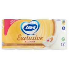 ZEWA Toalettpapír, 4 rétegű, kistekercses, 8 tekercs, ZEWA "Exclusive", almond milk higiéniai papíráru