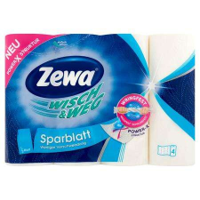 ZEWA Wisch&amp;Weg sparblatt 4 tekercses fehér háztartási papírtörlő papírárú, csomagoló és tárolóeszköz