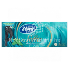 ZEWA Zewa Softis papírzsebkendő 4 rétegű 10x9 db Menthol Breeze higiéniai papíráru