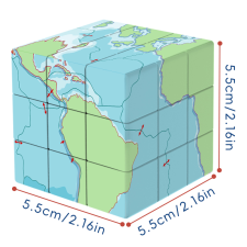  Ziina world map 3x3 kocka kreatív és készségfejlesztő