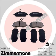 Zimmermann fékbetétkészlet, tárcsafék 20261.190.1 fékbetét