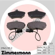 Zimmermann fékbetétkészlet, tárcsafék 21945.195.2 autóalkatrész