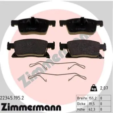 Zimmermann fékbetétkészlet, tárcsafék 22345.195.2 autóalkatrész