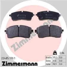 Zimmermann fékbetétkészlet, tárcsafék 22485.170.1 autóalkatrész