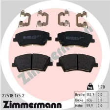 Zimmermann fékbetétkészlet, tárcsafék 22518.175.2 autóalkatrész