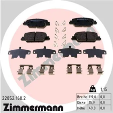 Zimmermann fékbetétkészlet, tárcsafék 22852.160.2 autóalkatrész