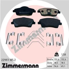 Zimmermann fékbetétkészlet, tárcsafék 22997.185.2 autóalkatrész