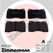 Zimmermann fékbetétkészlet, tárcsafék 23092.155.1 autóalkatrész