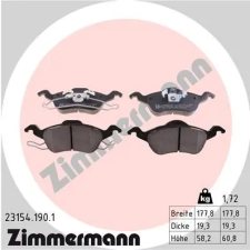 Zimmermann fékbetétkészlet, tárcsafék 23154.190.1 autóalkatrész