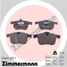 Zimmermann fékbetétkészlet, tárcsafék 23404.205.1 fékbetét
