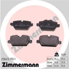 Zimmermann fékbetétkészlet, tárcsafék 23623.170.1 autóalkatrész