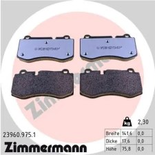Zimmermann fékbetétkészlet, tárcsafék 23960.975.1 autóalkatrész