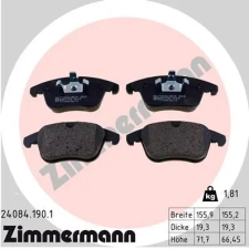 Zimmermann fékbetétkészlet, tárcsafék 24084.190.1 autóalkatrész