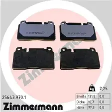 Zimmermann fékbetétkészlet, tárcsafék 25643.970.1 autóalkatrész