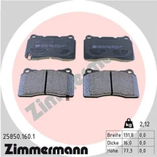 Zimmermann fékbetétkészlet, tárcsafék 25850.160.1 fékbetét