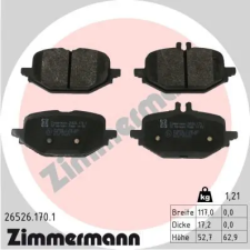Zimmermann fékbetétkészlet, tárcsafék 26526.170.1 autóalkatrész