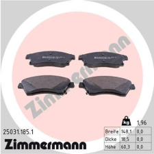 Zimmermann fékbetétkészlet, tárcsafék ZIMMERMANN 25031.185.1 autóalkatrész