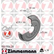 Zimmermann fékdob 150.1704.20 autóalkatrész