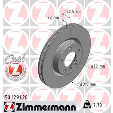 Zimmermann féktárcsa 150.1291.20 autóalkatrész